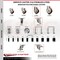 Service Caster 4 Inch 316SS Maroon Polyurethane 1/2 Inch Threaded Stem Caster Lock Brake, 2PK SS316TSTTL20S414-PPUB-MRN-121315-2S2 - alternate 3